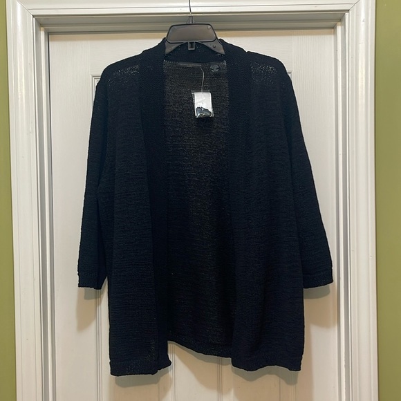 Preswick & Moore - NWT open black cardigan - size 2X - Picture 1 of 7
